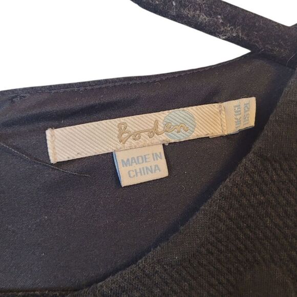 Boden Women's Black Knit Polka Dot Dress Size 12L - Picture 3 of 6